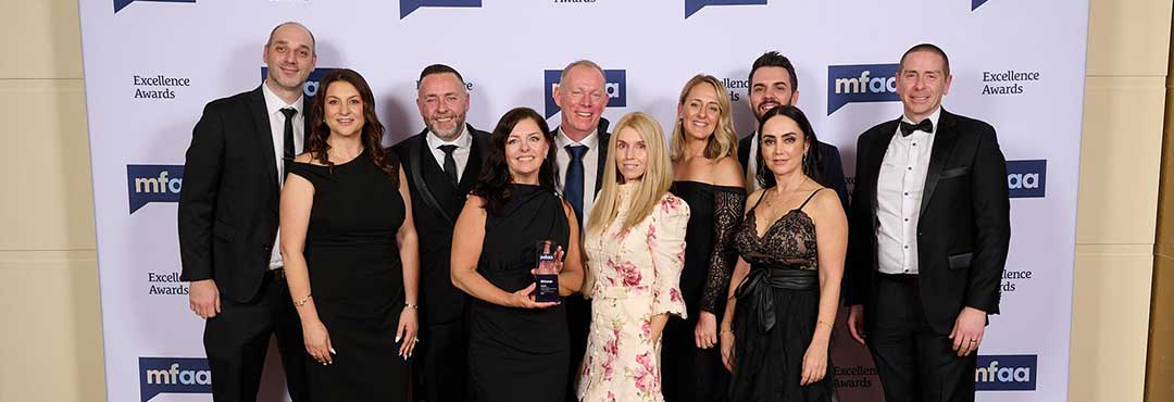 Photo of the Mortgage Broker team members at the MFAA awards ceremony. 